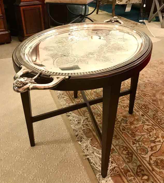 Vintage Silver Tray Table > Nowell & Co.